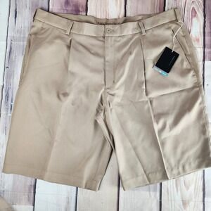 NWT Nike Golf $68 Dri-FIT UV Mens Size 40x11 Golf Chino Shorts Tan Slash Pockets